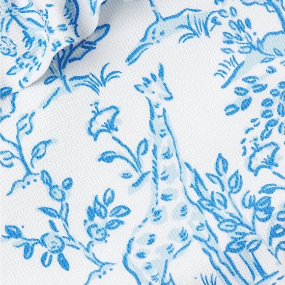 Lilly Pulitzer Aemma Ruffle One-Piece Swimsuit Resort White Tall Tales" print. - Picture 6 of 10